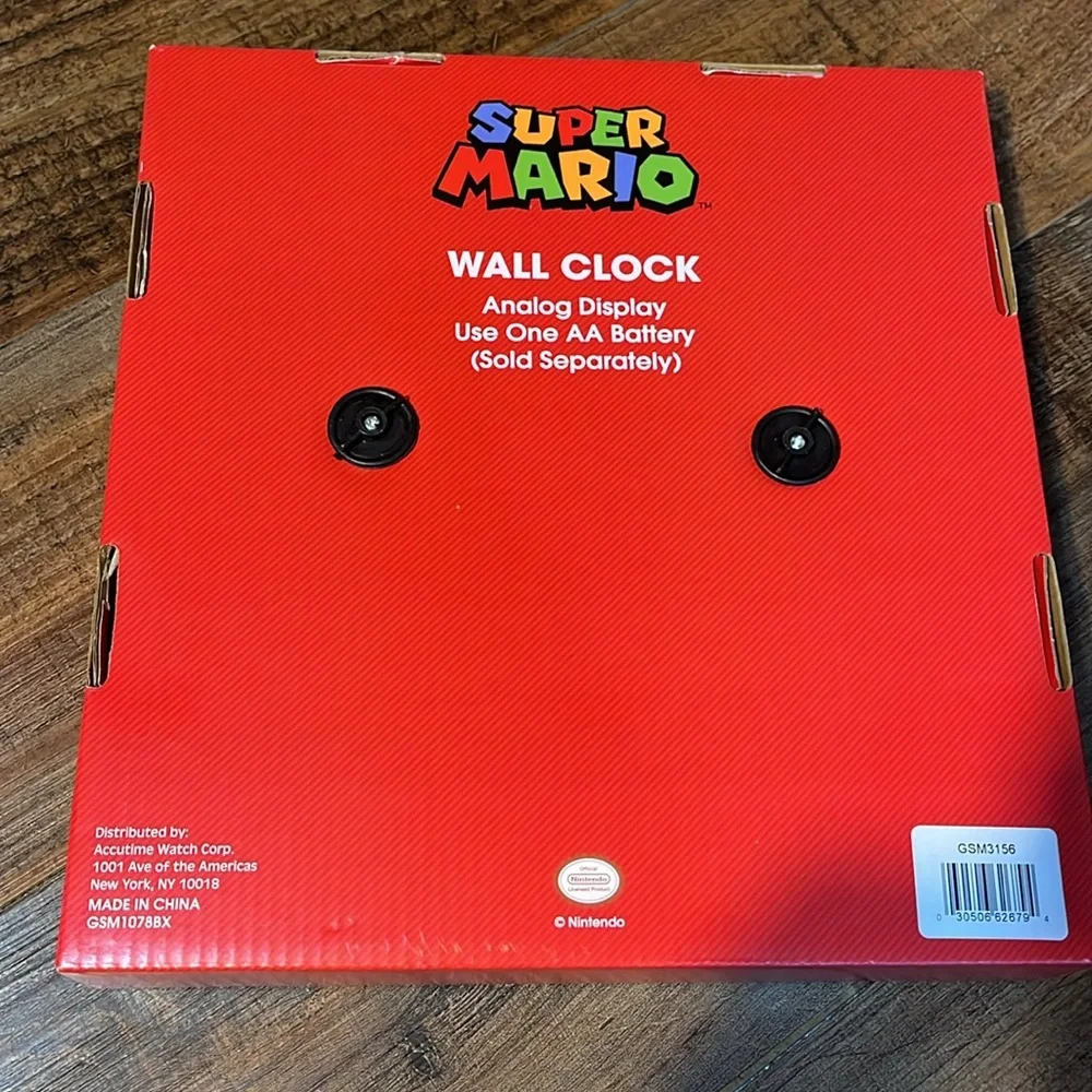 Super Mario Red Wall Clock